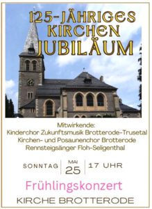 Frühlingskonzert Kirche Brotterode- 25. Mai 2025